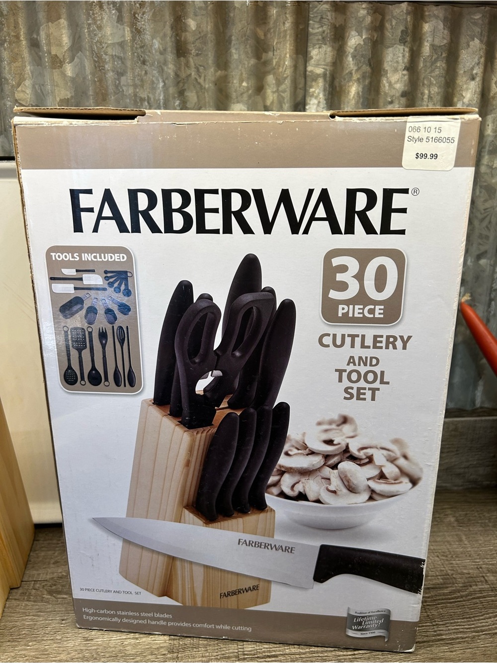 Farberware Black 30-Piece Cutlery and Tool Set